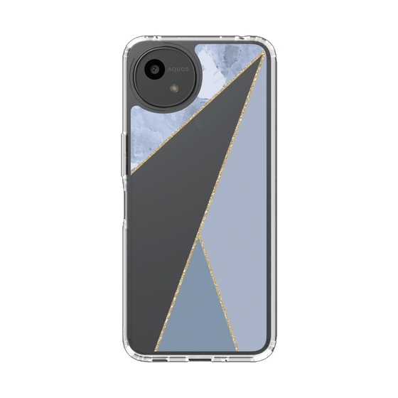 Slim Protection Case［ Marble Triangle Palette - Blue ］