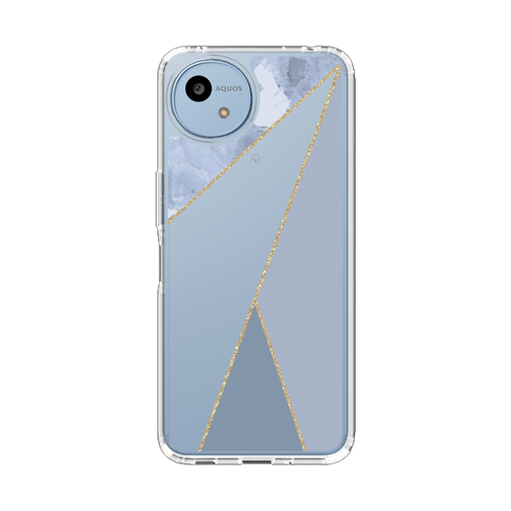 Slim Protection Case［ Marble Triangle Palette - Blue ］