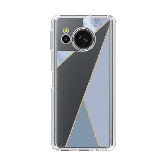 Slim Protection Case［ Marble Triangle Palette - Blue ］
