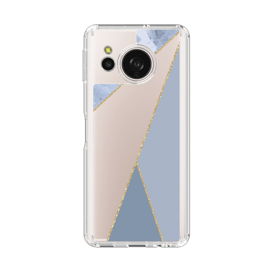 Slim Protection Case［ Marble Triangle Palette - Blue ］
