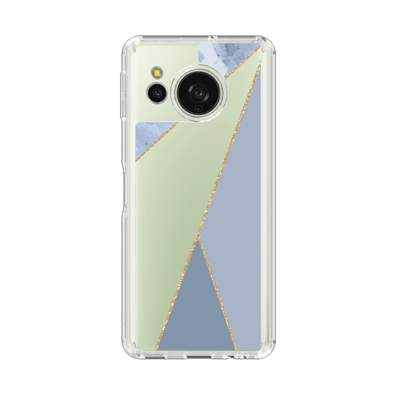Slim Protection Case［ Marble Triangle Palette - Blue ］