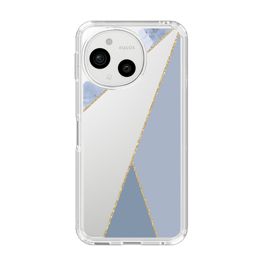 Slim Protection Case［ Marble Triangle Palette - Blue ］