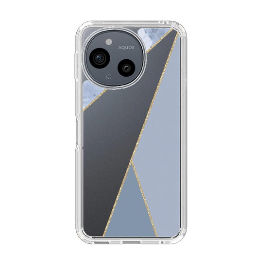 Slim Protection Case［ Marble Triangle Palette - Blue ］