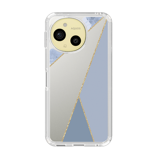 Slim Protection Case［ Marble Triangle Palette - Blue ］