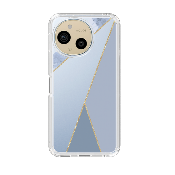 Slim Protection Case［ Marble Triangle Palette - Blue ］