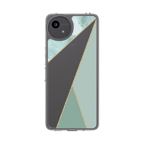 Slim Protection Case［ Marble Triangle Palette - Green ］
