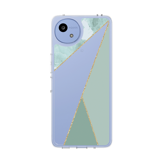 Slim Protection Case［ Marble Triangle Palette - Green ］