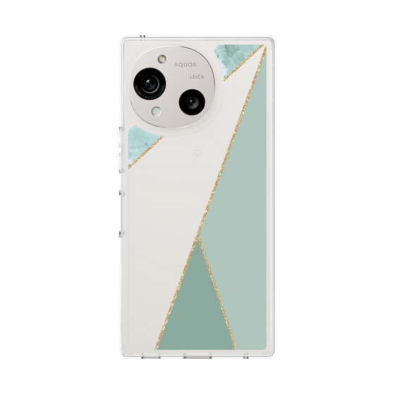 Slim Protection Case［ Marble Triangle Palette - Green ］