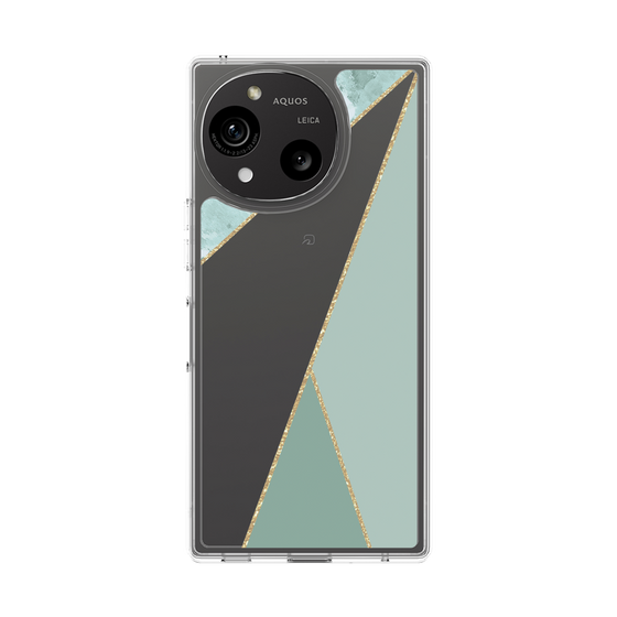 Slim Protection Case［ Marble Triangle Palette - Green ］