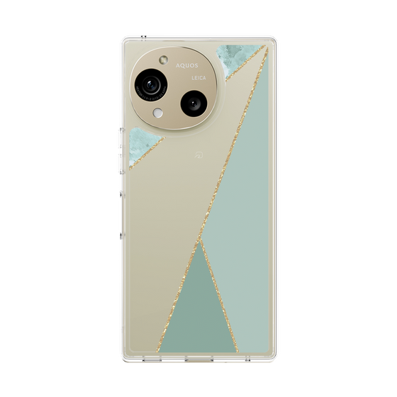 Slim Protection Case［ Marble Triangle Palette - Green ］
