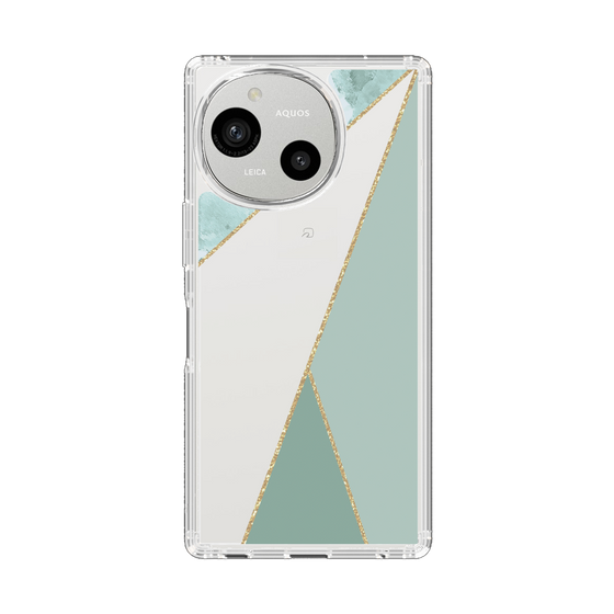 Slim Protection Case［ Marble Triangle Palette - Green ］