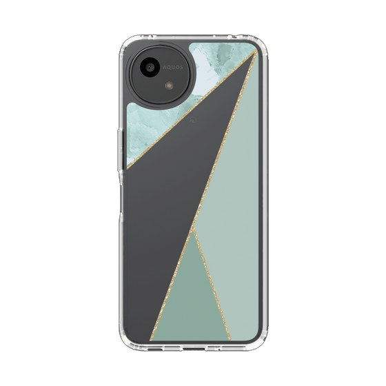 Slim Protection Case［ Marble Triangle Palette - Green ］