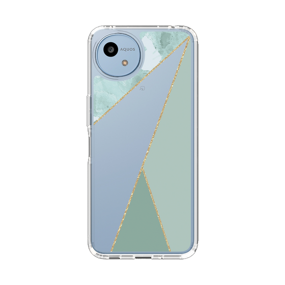 Slim Protection Case［ Marble Triangle Palette - Green ］