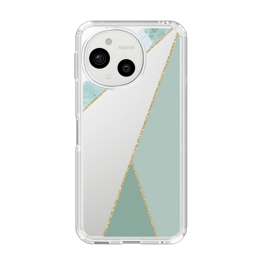 Slim Protection Case［ Marble Triangle Palette - Green ］