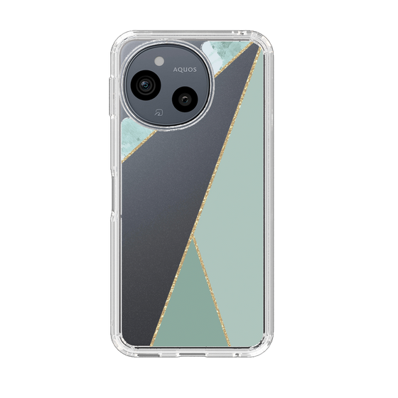 Slim Protection Case［ Marble Triangle Palette - Green ］