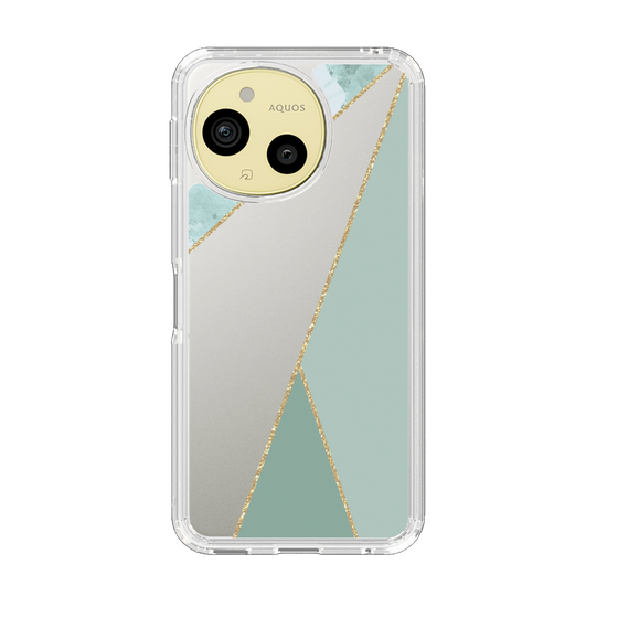 Slim Protection Case［ Marble Triangle Palette - Green ］