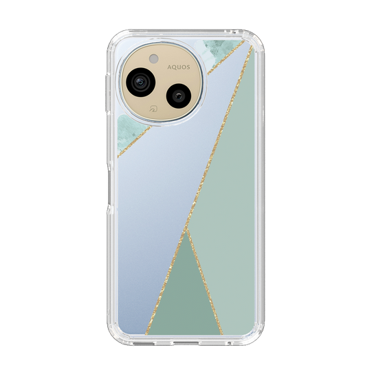 Slim Protection Case［ Marble Triangle Palette - Green ］
