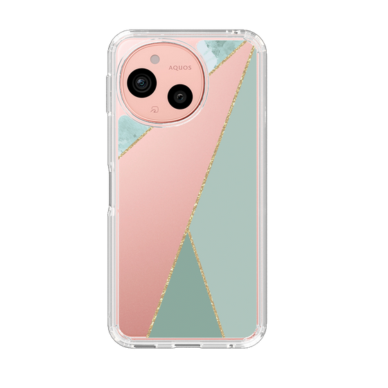 Slim Protection Case［ Marble Triangle Palette - Green ］
