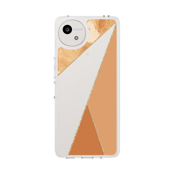 Slim Protection Case［ Marble Triangle Palette - Orange ］