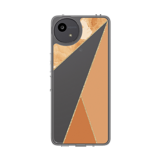 Slim Protection Case［ Marble Triangle Palette - Orange ］