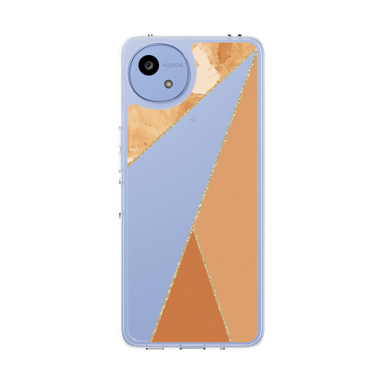 Slim Protection Case［ Marble Triangle Palette - Orange ］