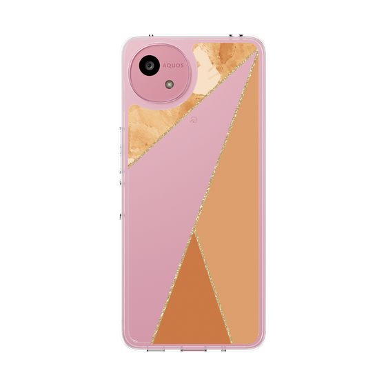 Slim Protection Case［ Marble Triangle Palette - Orange ］