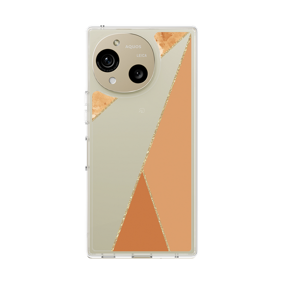 Slim Protection Case［ Marble Triangle Palette - Orange ］