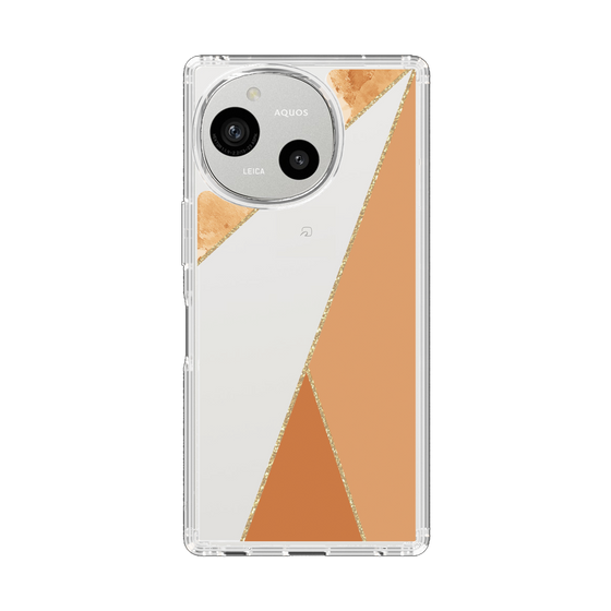Slim Protection Case［ Marble Triangle Palette - Orange ］