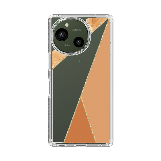 Slim Protection Case［ Marble Triangle Palette - Orange ］