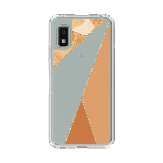 Slim Protection Case［ Marble Triangle Palette - Orange ］