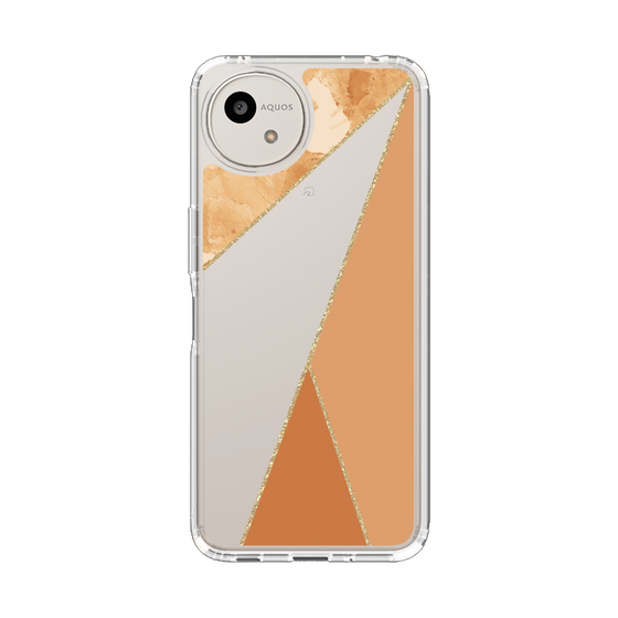 Slim Protection Case［ Marble Triangle Palette - Orange ］