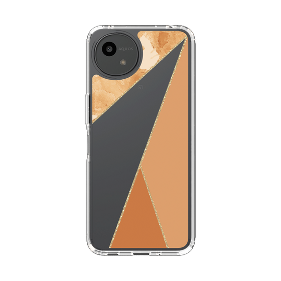 Slim Protection Case［ Marble Triangle Palette - Orange ］