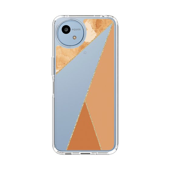 Slim Protection Case［ Marble Triangle Palette - Orange ］