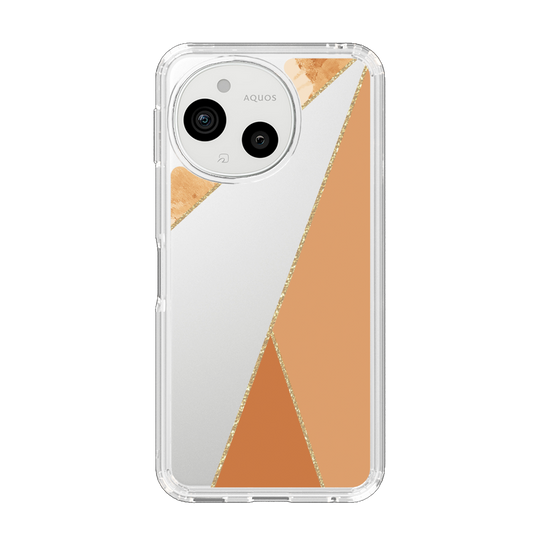 Slim Protection Case［ Marble Triangle Palette - Orange ］