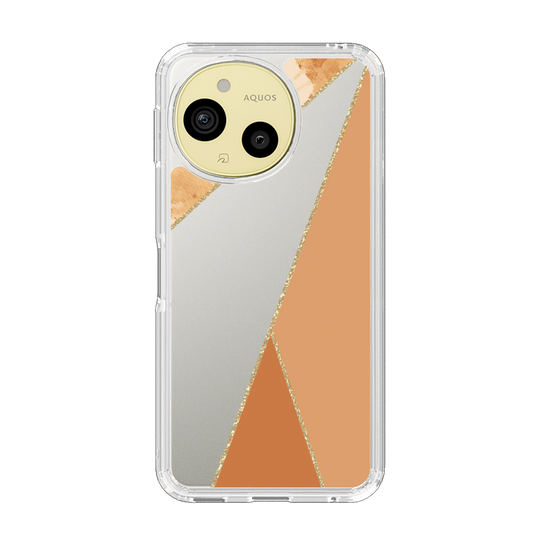 Slim Protection Case［ Marble Triangle Palette - Orange ］