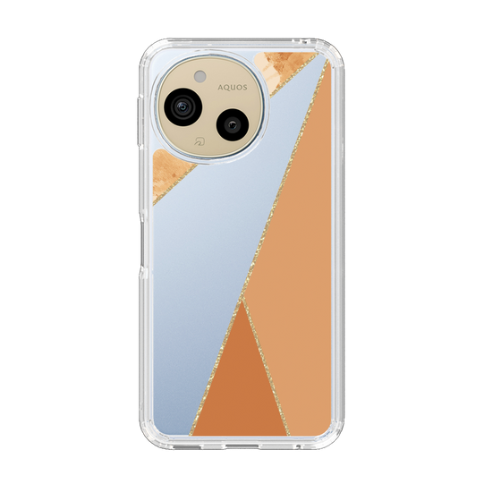 Slim Protection Case［ Marble Triangle Palette - Orange ］