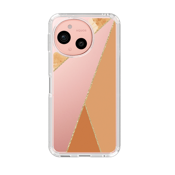Slim Protection Case［ Marble Triangle Palette - Orange ］