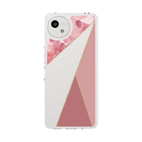 Slim Protection Case［ Marble Triangle Palette - Pink ］