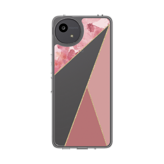 Slim Protection Case［ Marble Triangle Palette - Pink ］