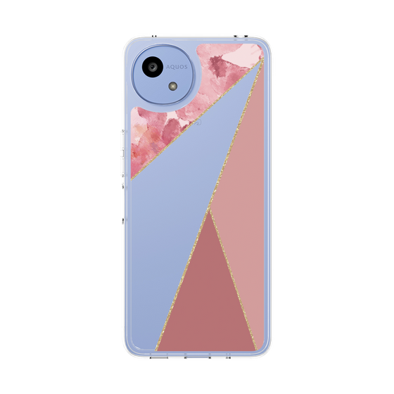 Slim Protection Case［ Marble Triangle Palette - Pink ］