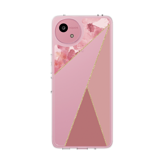 Slim Protection Case［ Marble Triangle Palette - Pink ］