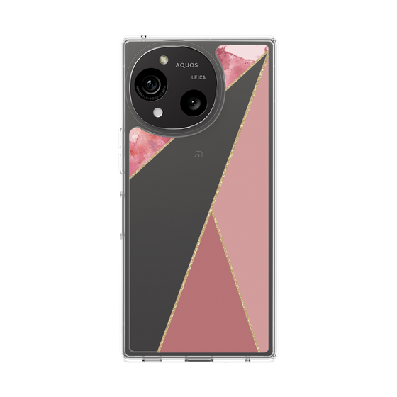Slim Protection Case［ Marble Triangle Palette - Pink ］
