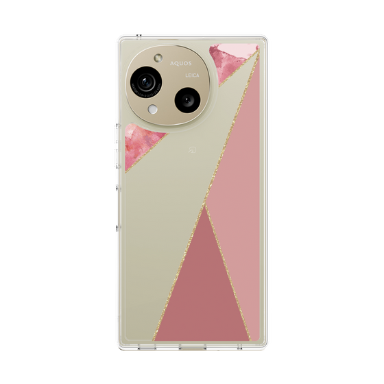 Slim Protection Case［ Marble Triangle Palette - Pink ］