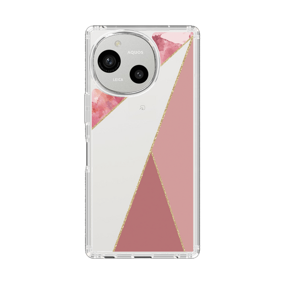 Slim Protection Case［ Marble Triangle Palette - Pink ］