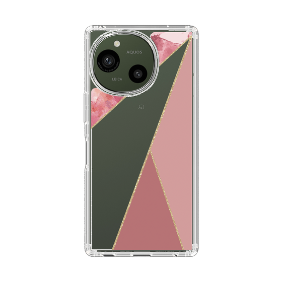 Slim Protection Case［ Marble Triangle Palette - Pink ］