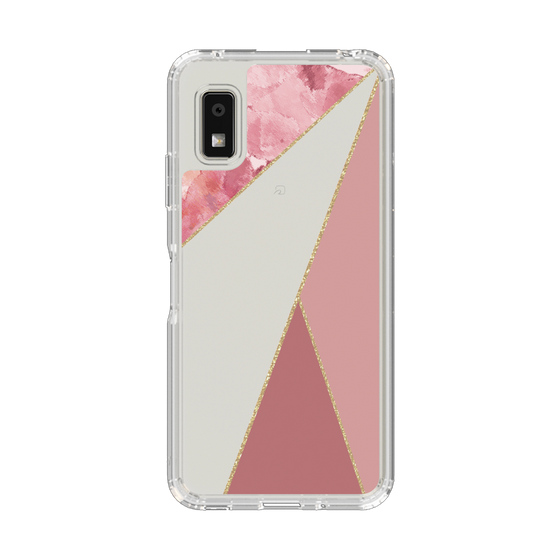 Slim Protection Case［ Marble Triangle Palette - Pink ］