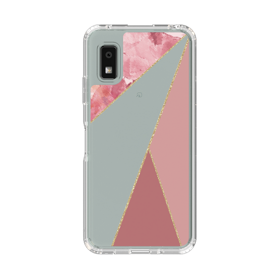 Slim Protection Case［ Marble Triangle Palette - Pink ］