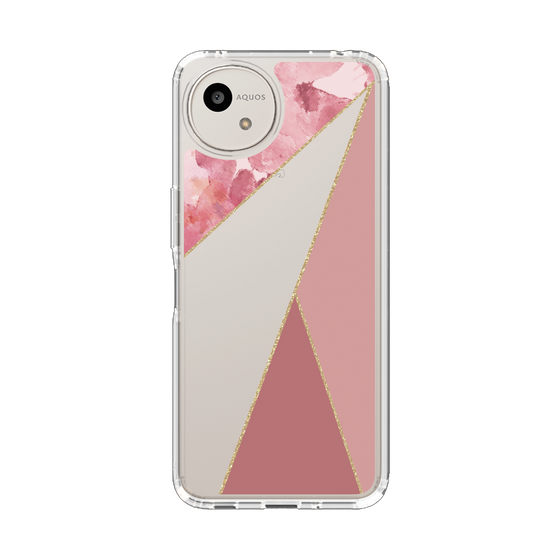 Slim Protection Case［ Marble Triangle Palette - Pink ］