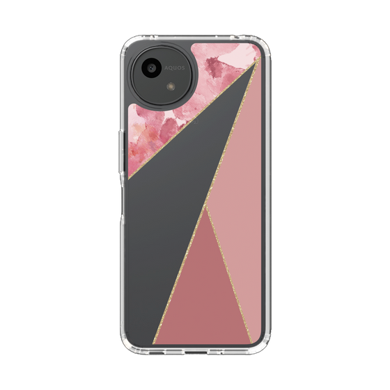 Slim Protection Case［ Marble Triangle Palette - Pink ］