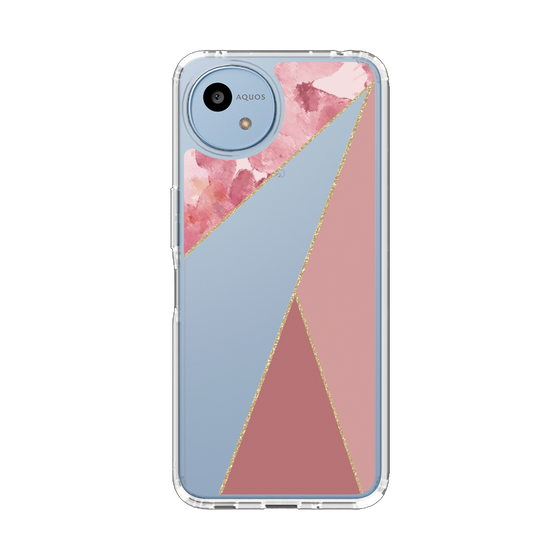Slim Protection Case［ Marble Triangle Palette - Pink ］